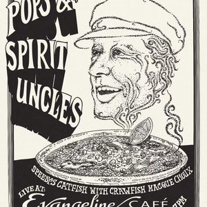 Pops & The Spirit Uncles Illustration Poster