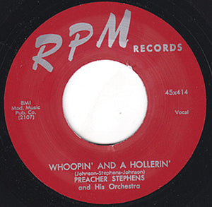 Preacher Stephens - Whoopin' And A Hollerin' / So Far Away (7", 45, RE)