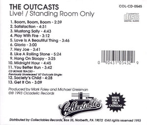 The Outcasts (5) : The Outcasts Live! / Standing Room Only (CD, Album, RE)