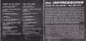 The Impressions : Come To My Party / Fan The Fire (CD, Comp, RE)
