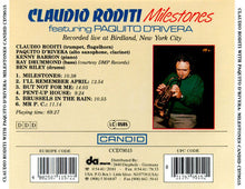 Load image into Gallery viewer, Claudio Roditi Featuring Paquito D&#39;Rivera : Milestones (CD, Album)
