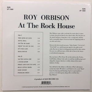 Roy Orbison : At The Rock House (LP, Album, RE, RM)