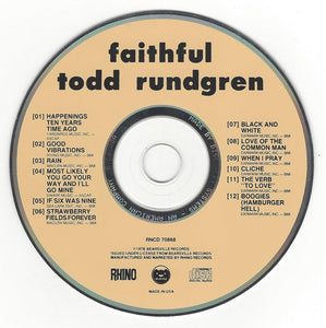 Todd Rundgren : Faithful (CD, Album, RE, RM, Dis)