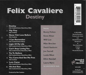 Felix Cavaliere : Destiny (CD, Album, RE)