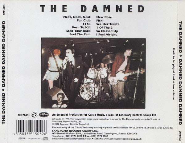 The Damned - Damned Damned Damned (CD, Album, RE)