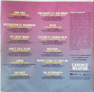 Cadence Weapon : Cadence Weapon (LP, Album, Ltd, Pur)