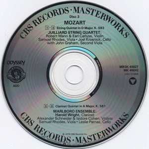 Mozart*, Juilliard String Quartet, Marlboro Ensemble* : The 6 String Quintets - Clarinet Quintet (3xCD, Comp)
