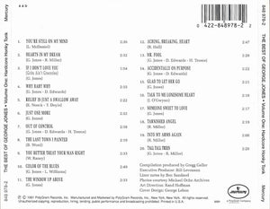 George Jones (2) : The Best Of George Jones - Volume One: Hardcore Honky Tonk (CD, Comp)