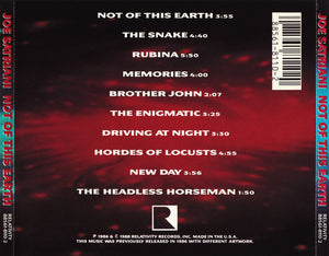 Joe Satriani : Not Of This Earth (CD, Album, RE)