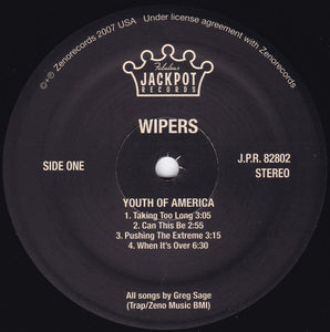 Wipers : Youth Of America (LP, Album, RE, RM)