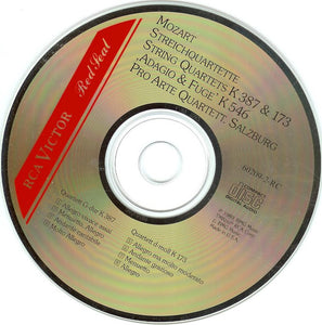 Wolfgang Amadeus Mozart, Pro-Arte-Quartett : Streichquartette K 387, 173, 546 (CD, Album)