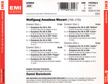 Load image into Gallery viewer, Daniel Barenboim, English Chamber Orchestra : Mozart Symphonien 29-36 &amp; 38-41; Divertimento, K.205 (4xCD, Comp, RM)
