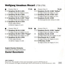 Load image into Gallery viewer, Daniel Barenboim, English Chamber Orchestra : Mozart Symphonien 29-36 &amp; 38-41; Divertimento, K.205 (4xCD, Comp, RM)
