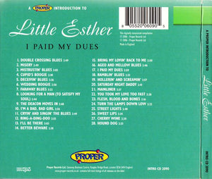 Little Esther* : I Paid My Dues (CD, Comp)