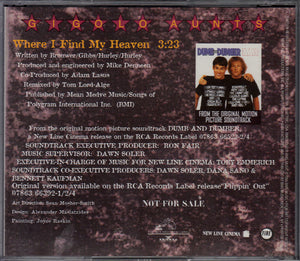 Gigolo Aunts : Where I Find My Heaven (CD, Single, Promo)