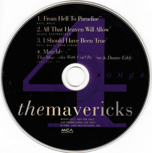 The Mavericks : 4 Songs (CD, Comp, Promo, Pap)