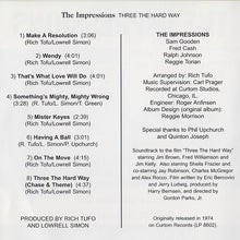 Load image into Gallery viewer, The Impressions : Three The Hard Way / First Impressions (CD, Comp)
