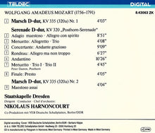 Load image into Gallery viewer, Wolfgang Amadeus Mozart - Staatskapelle Dresden, Nikolaus Harnoncourt : Posthorn-Serenade, KV 320 ∙ Marches, KV 335 (CD, Album)
