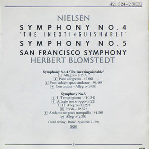 Nielsen* - San Francisco Symphony* / Herbert Blomstedt : Symphonies 4 & 5 (CD, Album)
