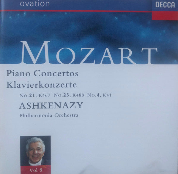Vladimir Ashkenazy, Philharmonia Orchestra : Mozart Piano Concertos No. 21 K467, No. 23 K488, No. 4 K41 (CD-ROM, Comp)