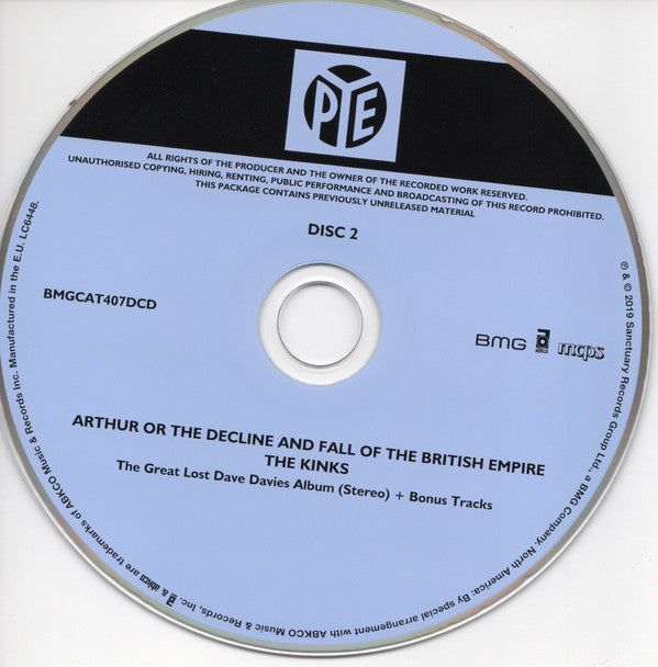 The Kinks - Arthur Or The Decline And Fall Of The British Empire (CD,  Album, Mono, RE, RM + CD, Album, Mono + Dlx, M)