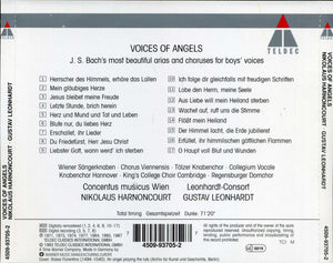 Johann Sebastian Bach, Harnoncourt* • Leonhardt* : Voices Of Angels - J. S. Bach's Most Beautiful Arias And Choruses For Boy's Voices (CD, Comp)