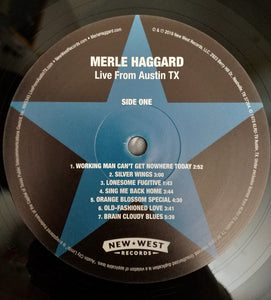 Merle Haggard : Live From Austin TX (1978) (LP, Album, RE)