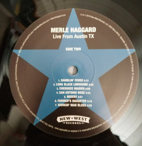 Merle Haggard : Live From Austin TX (1978) (LP, Album, RE)