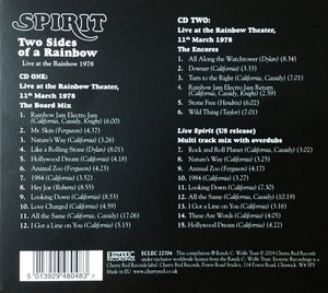 Spirit (8) : Two Sides Of A Rainbow (2xCD, Album, RM, Tri)