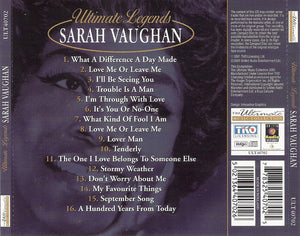 Sarah Vaughan : Ultimate Legends  (CD, Comp)