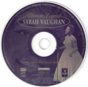 Sarah Vaughan : Ultimate Legends  (CD, Comp)