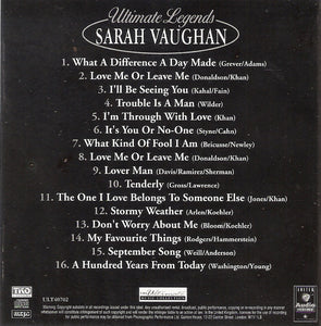 Sarah Vaughan : Ultimate Legends  (CD, Comp)