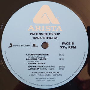Patti Smith Group : Radio Ethiopia (LP, Album, RE, RM)