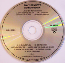 Load image into Gallery viewer, Tony Bennett : Bennett/Berlin (CD, Album)
