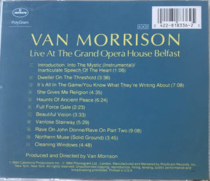 Van Morrison : Live At The Grand Opera House Belfast (CD, Album, RE)