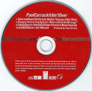 Paul Carrack : It Ain't Over (CD, Album)