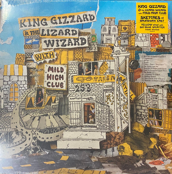 King Gizzard & The Lizard Wizard* With Mild High Club : Sketches Of Brunswick East (LP, Album, RE, Yel)