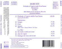 Load image into Gallery viewer, Debussy* - BRT Philharmonic Orchestra, Brussels*, Alexander Rahbari : Prélude À L&#39;après-Midi D&#39;un Faune / Nocturnes / La Mer (CD, Album, RE)
