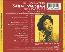 Load image into Gallery viewer, Sarah Vaughan : The Essential Sarah Vaughan: The Great Songs (CD, Comp)
