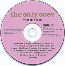 Load image into Gallery viewer, The Only Ones : Remains (CD, RE)
