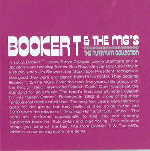 Booker T & The MG's : The Platinum Collection (CD, Comp, RM)