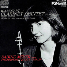 Load image into Gallery viewer, W.A.Mozart*, Weber*, Küffner*, Sabine Meyer, Philharmonia Quartett Berlin : Clarinet Quintet In A Major, KV581 / Introduction, Theme &amp; Variations (CD)
