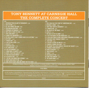 Tony Bennett With Ralph Sharon And His Orchestra : Tony Bennett At Carnegie Hall June 9 1962: Complete Concert (2xCD, RE)