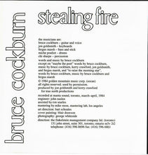 Load image into Gallery viewer, Bruce Cockburn : Stealing Fire (CD, Album, RE)
