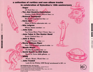 Various : Medium Rare: A Collection Of Rarities And Non-Album Tracks In Celebration Of Rykodisc's 10th Anniversary (CD, Album, Promo)