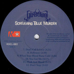Girlschool : Screaming Blue Murder (LP, Album, Dlx, Ltd)