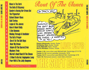 The Soft Boys : Rout Of The Clones (CD, Unofficial)