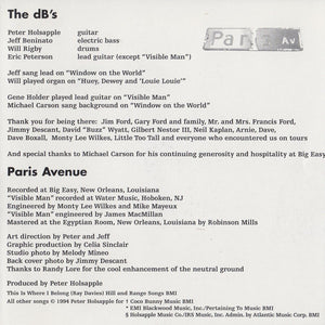 The dB's - Paris Avenue (CD, Album)