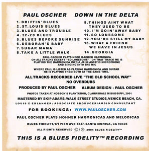 Paul Oscher : Down In The Delta (CD, Album)