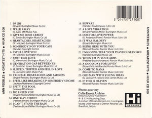 Ann Peebles : Greatest Hits (CD, Comp)